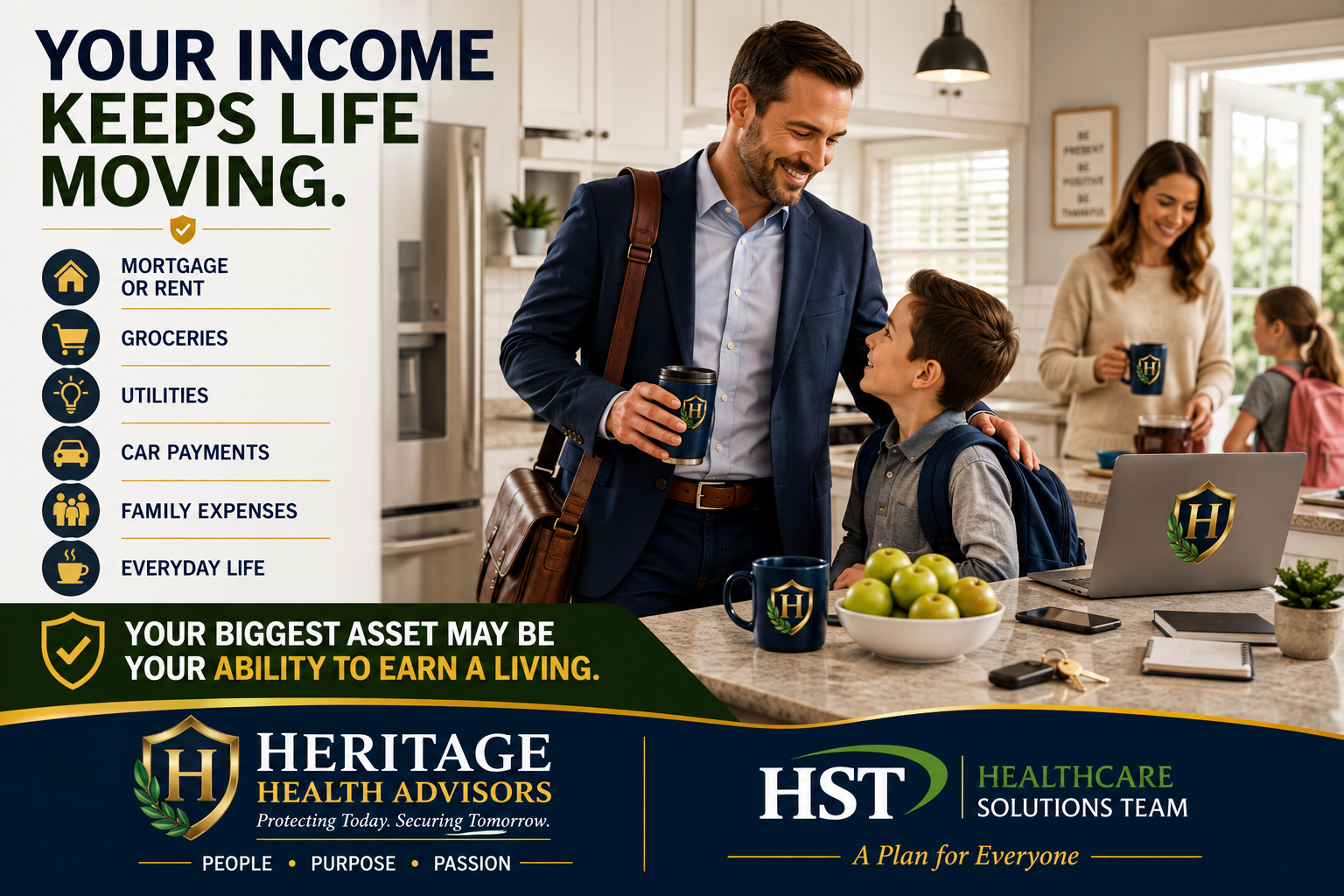 Disability insurance income protection for working families from Heritage Health Advisors
